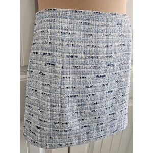 Lilly Pulitzer Kels Mini Bonaire Blue Coastal Vibes Boucle Sparkle Tweed Sz 12